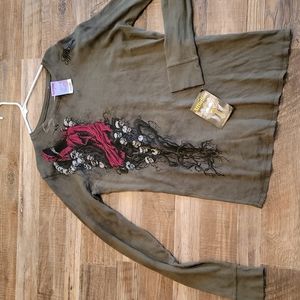 NWT Mens long sleeve Affliction tee